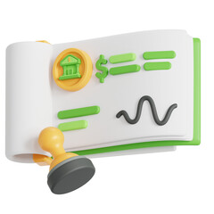 Cheque 3D icon