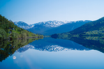 Fototapeta premium lake reflection in the mountains