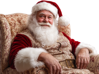 Santa Claus Relaxing on Armchair