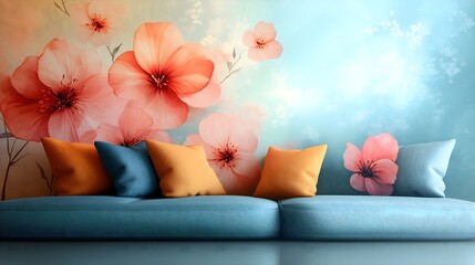 Colorful bloom flowers showcasing vibrant hues