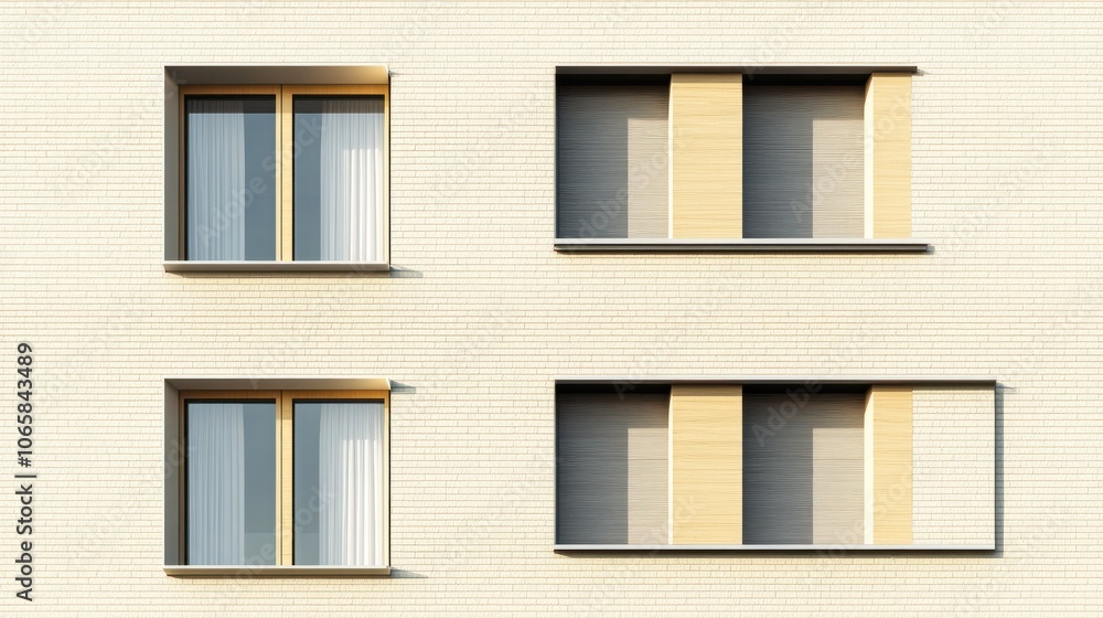 Poster abstract background - the architectural facade of a modern building and a space for copying