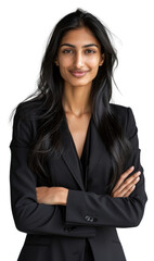 Fototapeta premium PNG A portrait of an attractive Indian professional businesswoman smiling.