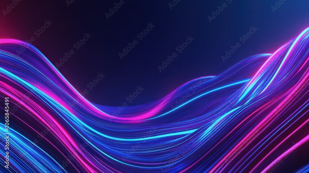 Poster capture the futuristic allure of digital innovation with a image of a blue technology background ill