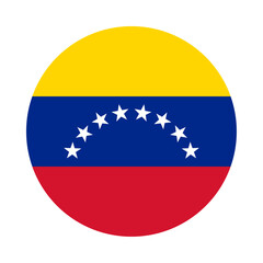 Obraz premium Round Venezuela flag icon