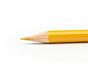 yellow pencil isolated on white background