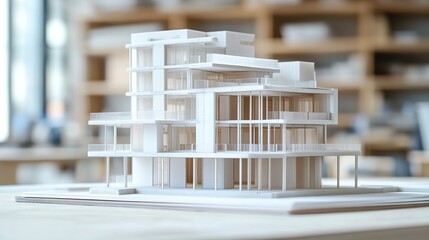 Technological innovation in engineering, with digital overlays enhancing architectural models