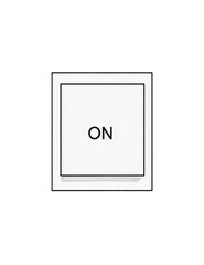 Drawing of switch on. Transparent background