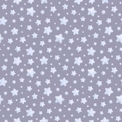 Pastel sky big blue stars purple background