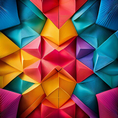 Bright colored geometric square background