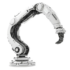 Ai robotic arm isolated on white background
