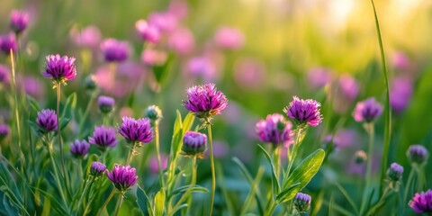 Fototapeta premium Field of Purple Flowers