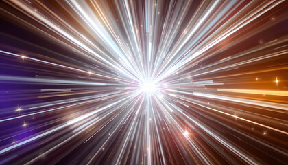 Naklejka premium Abstract background. Bright flash of light. Light explosion from central point. Holy magic glow. Sparkling Rays of Light isolated with white highlights, png