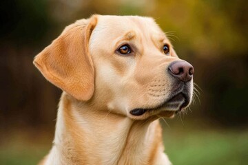 close-up portrait of a friendly golden retriever dog