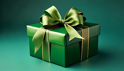 green gift box ribbon bow christmas sale graphics requires minimal design elements including renders clipping paths
