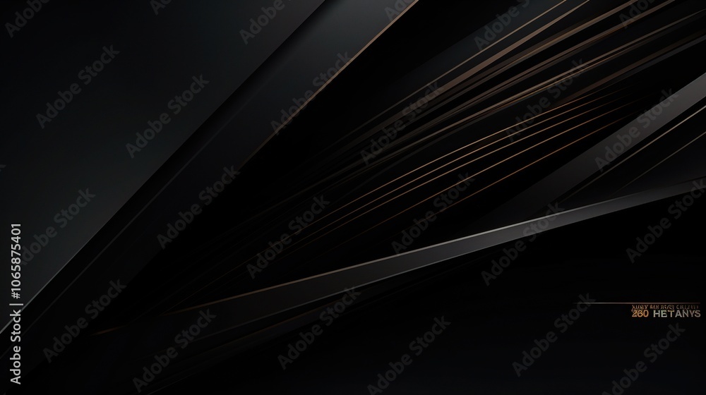 Poster abstract 3d lines with dark background