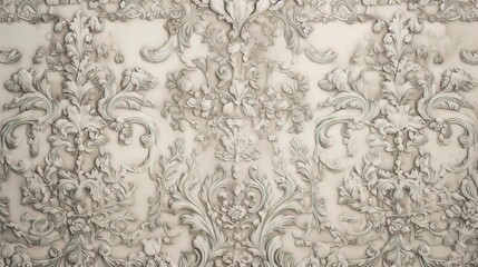 Elegant Floral 3D Wall Texture Design