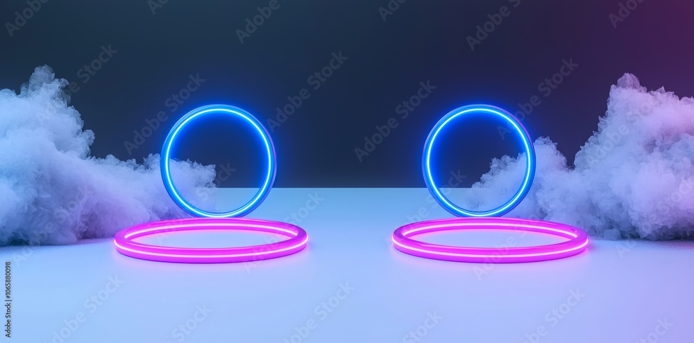 Poster an amazing fire light effect in a transparent background with a lightning round frame with a plasma 
