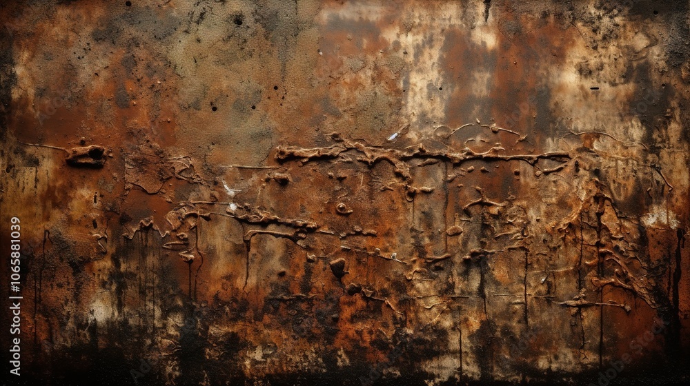 Poster rusty metal texture with unique patterns and colors