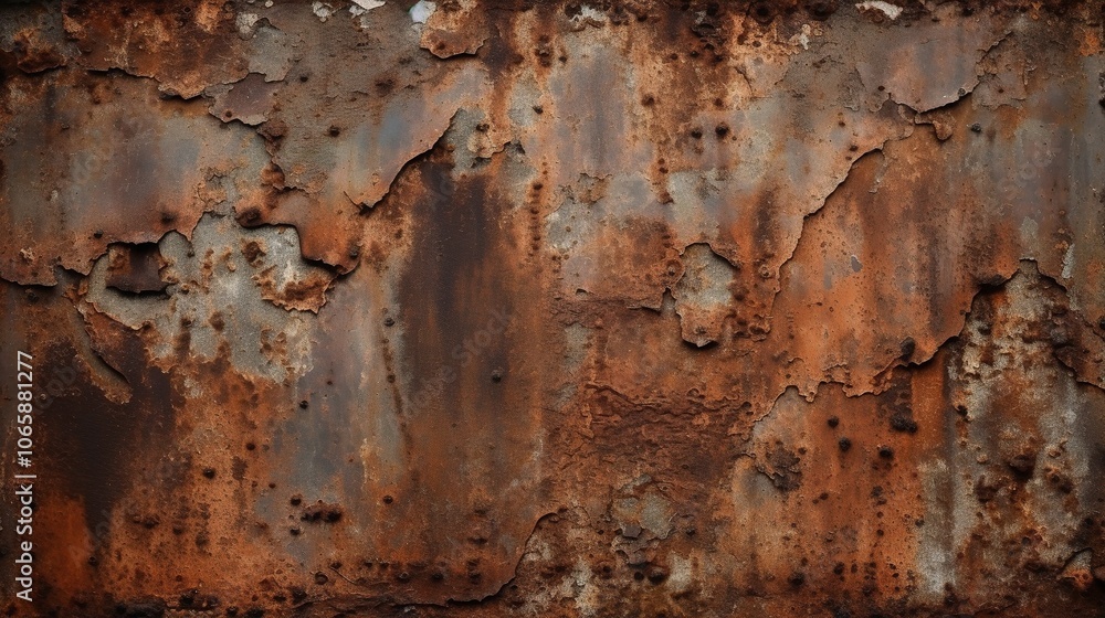 Poster rusty metal surface with textures and patterns