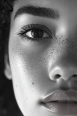 Fototapeta premium Woman's face with freckles