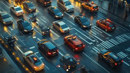 Fototapeta premium The Future of Transportation: Autonomous Vehicles in Action