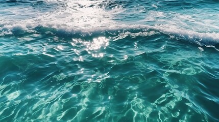 Serene Ocean Waves with Sparkling Water Reflections