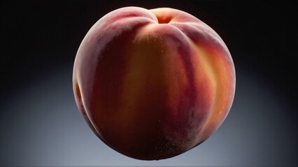peach on black background