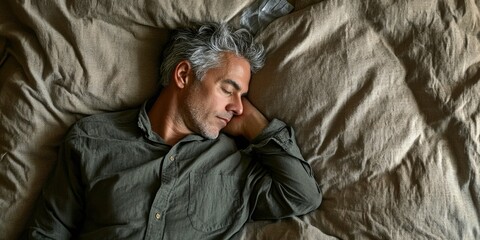 Obraz premium Resting Man in Comfortable Home Setting