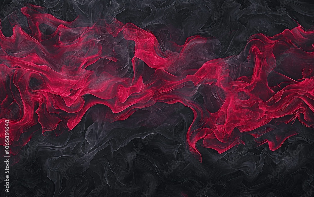 Aufkleber dynamic swirling red and black abstract pattern creating a dramatic visual effect suitable for art a