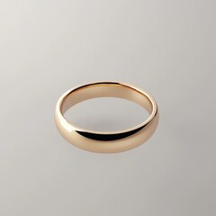 Golden Wedding Ring Floating in Air