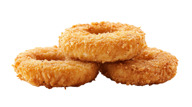 Fried nuggets isolated on transparent background