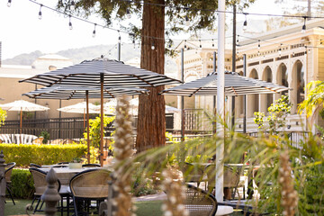Los Gatos, California, USA - August 29, 2024: Afternoon sun shines on the iconic Los Gatos historic...