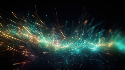 Colorful Light Particles in Dynamic Motion