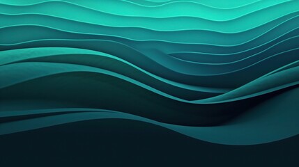 Obraz premium Abstract Waves in Aqua and Dark Shades