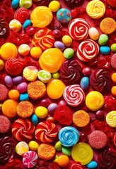 Fototapeta premium vibrant close images colorful candy abstract backgrounds showcasing vivid textures bright hues, rainbow, lgbtq, lgbt, pride, love, equality, sweets, treats