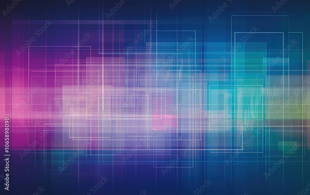 Aufkleber abstract digital design with vibrant colors and geometric shapes creating a modern background suitab