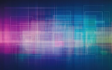 Obraz premium Abstract digital design with vibrant colors and geometric shapes creating a modern background suitable for technology themes