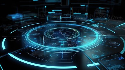 Futuristic Technology Interface Background Design