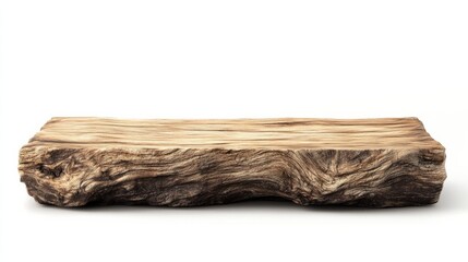 empty wooden timber podium