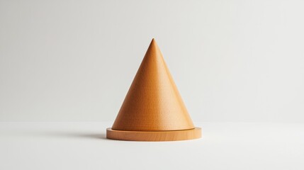 Fototapeta premium 3d render of a wooden pyramid podium