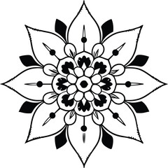 Traditional mandala vector art illustration
