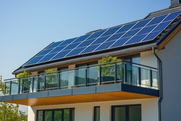 Fototapeta premium House with solar panels