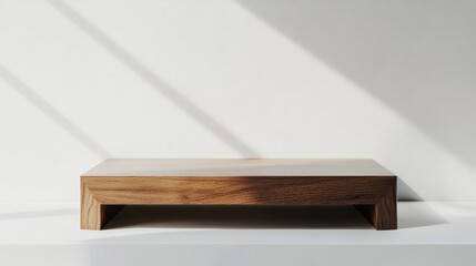 Empty Wooden wavy Podium Display