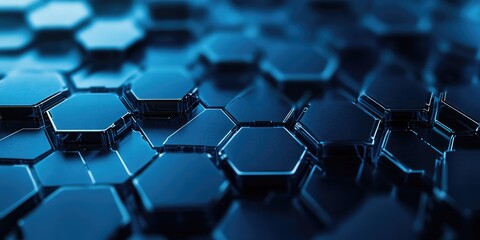Fototapeta premium Stacked Hexagon Mosaic