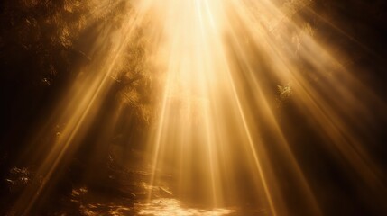 Ethereal Light Rays in a Natural Setting