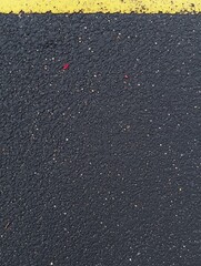 Close Up of Rough Asphalt Texture with Yellow Line