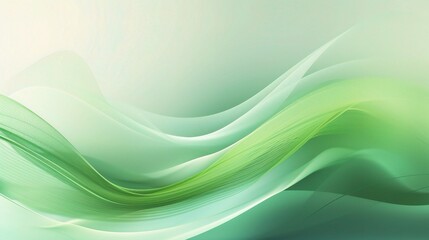 Fototapeta premium Elegant Green Abstract Wave Background Design