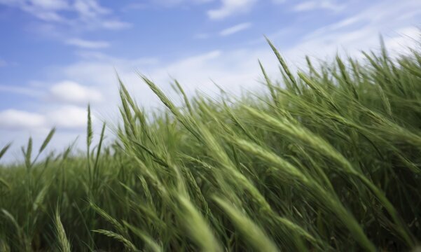 primer plano de campo de trigo