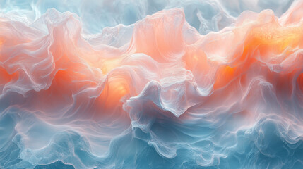 Fototapeta premium Illustration abstraite de vagues fluides et colorées en mouvement, ambiance relaxante