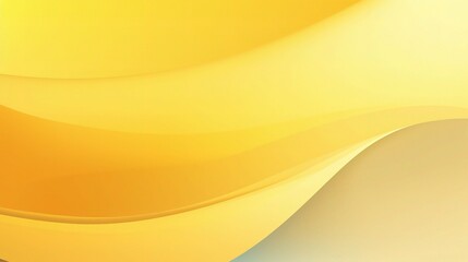 Bright Yellow Abstract Background with Smooth Waves